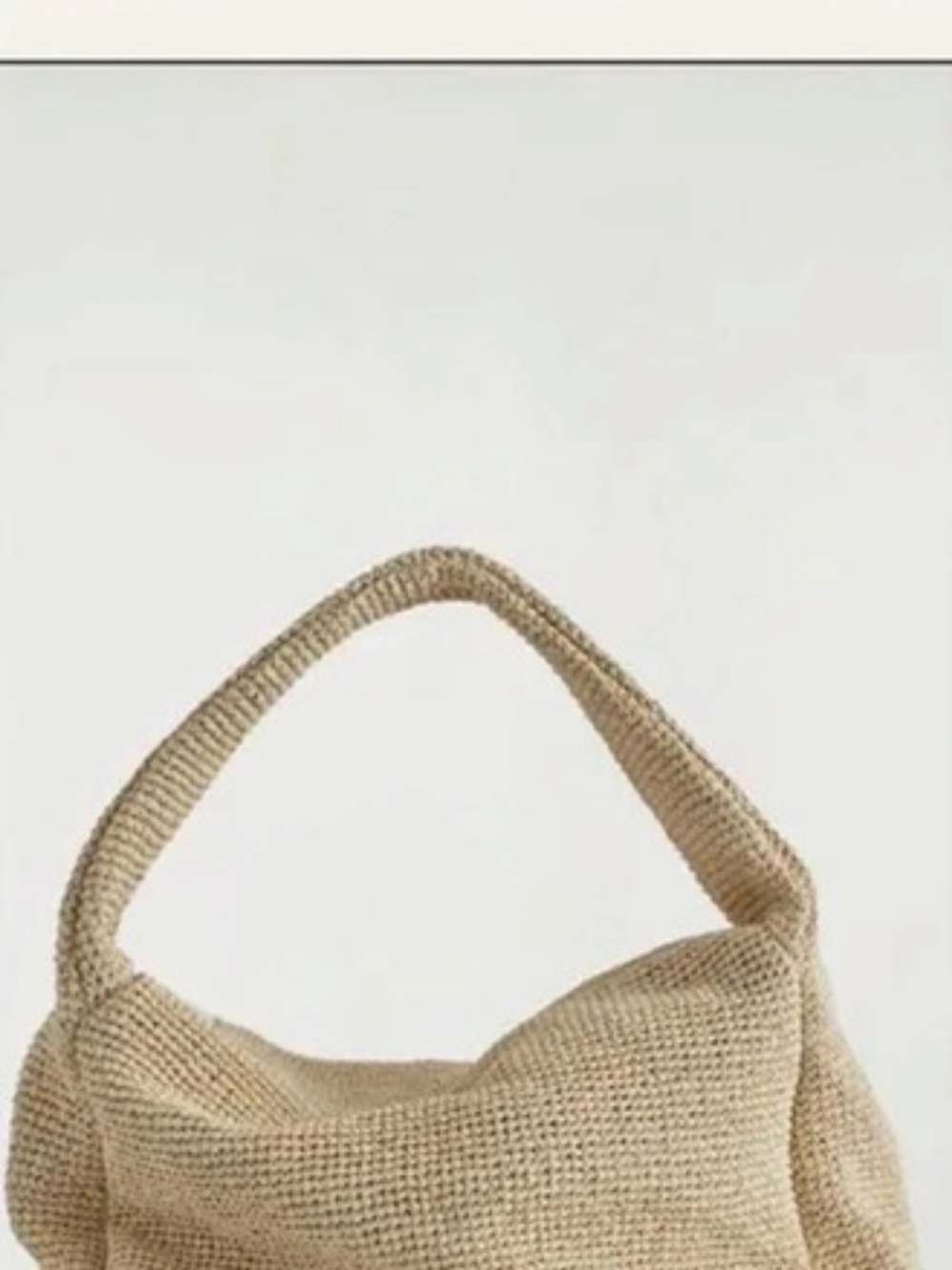 COS Slouchy Raffia Tote Beige